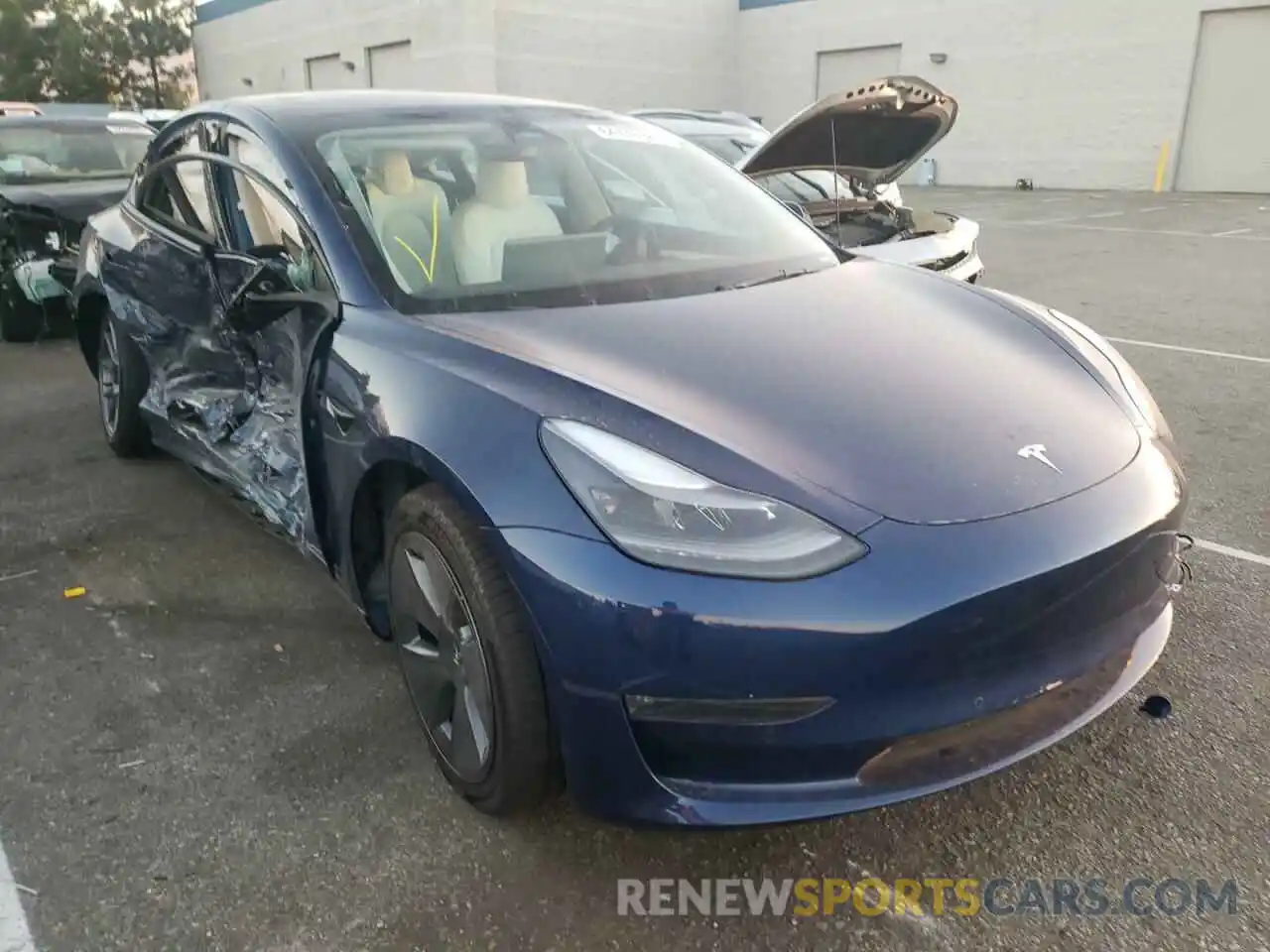 1 Photograph of a damaged car 5YJ3E1EB2NF325854 TESLA MODEL 3 2022