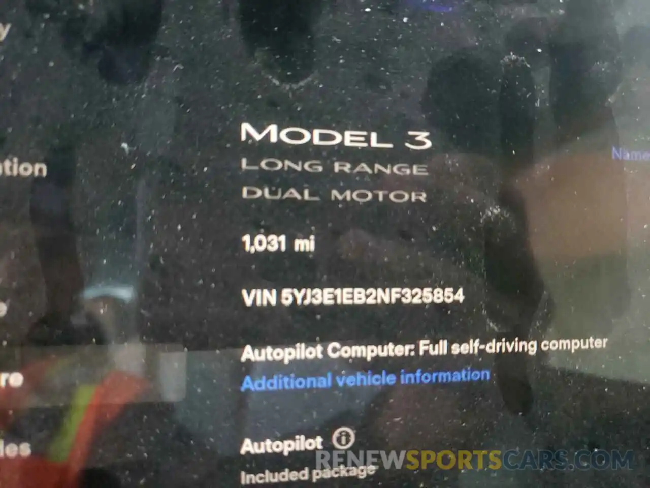 8 Photograph of a damaged car 5YJ3E1EB2NF325854 TESLA MODEL 3 2022