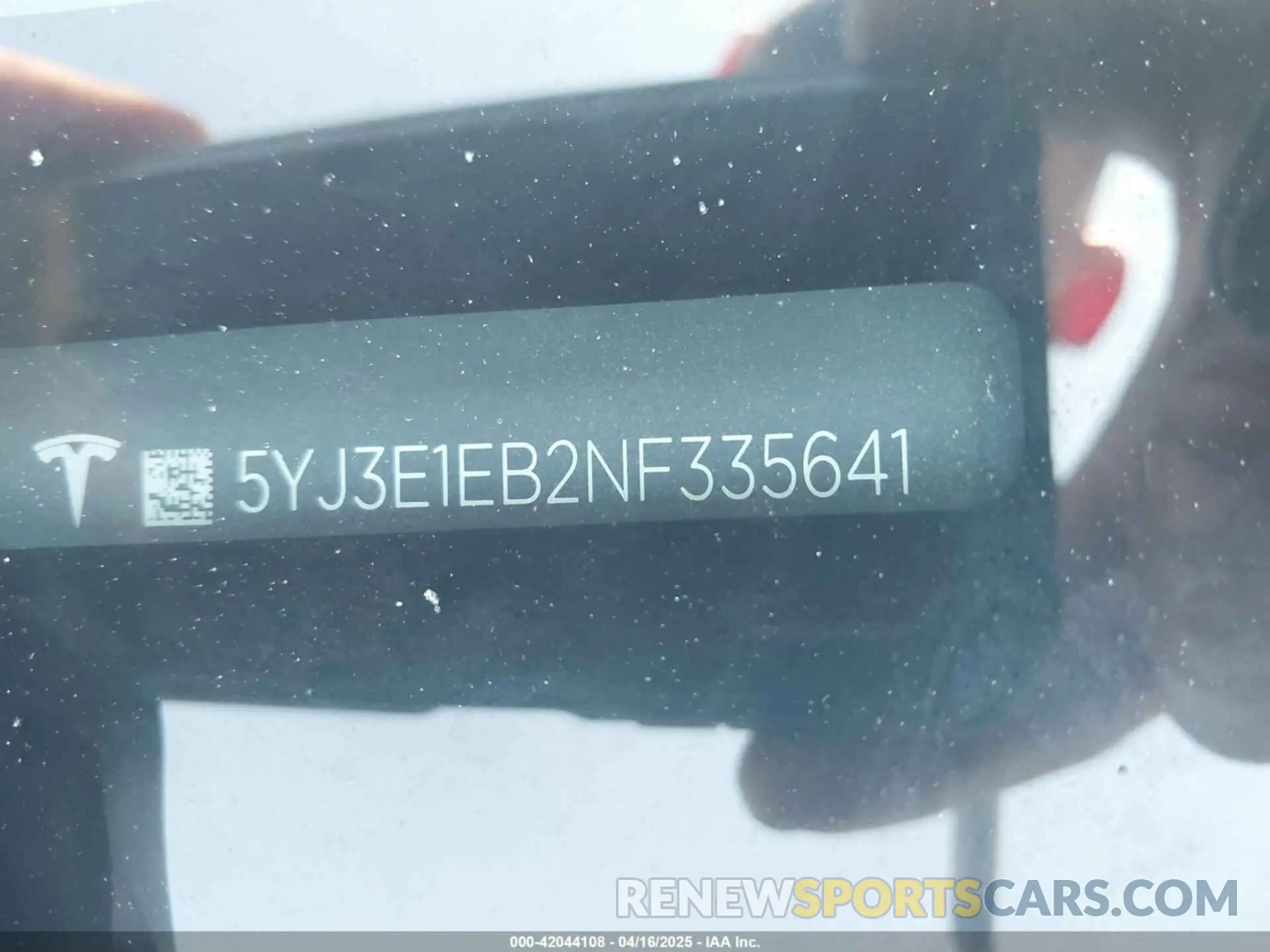 9 Photograph of a damaged car 5YJ3E1EB2NF335641 TESLA MODEL 3 2022