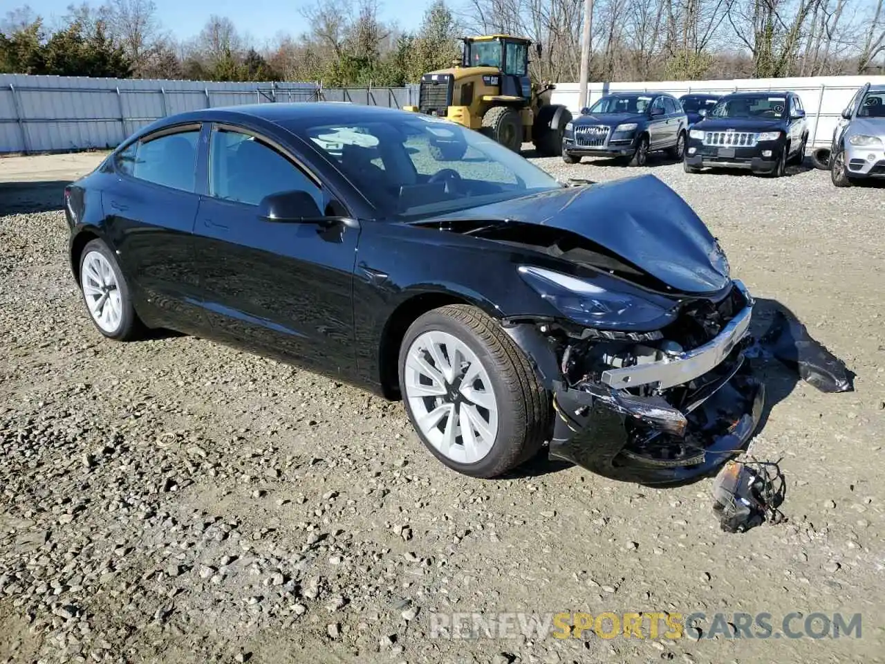 4 Photograph of a damaged car 5YJ3E1EB2NF344808 TESLA MODEL 3 2022