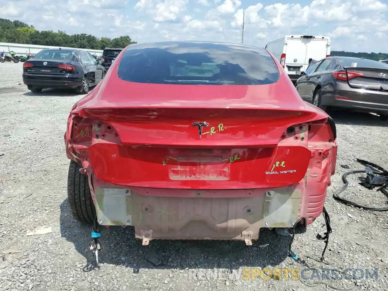 6 Photograph of a damaged car 5YJ3E1EB2NF345120 TESLA MODEL 3 2022