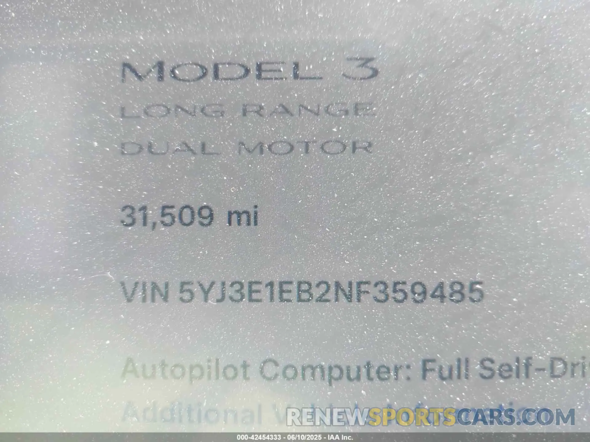 14 Photograph of a damaged car 5YJ3E1EB2NF359485 TESLA MODEL 3 2022