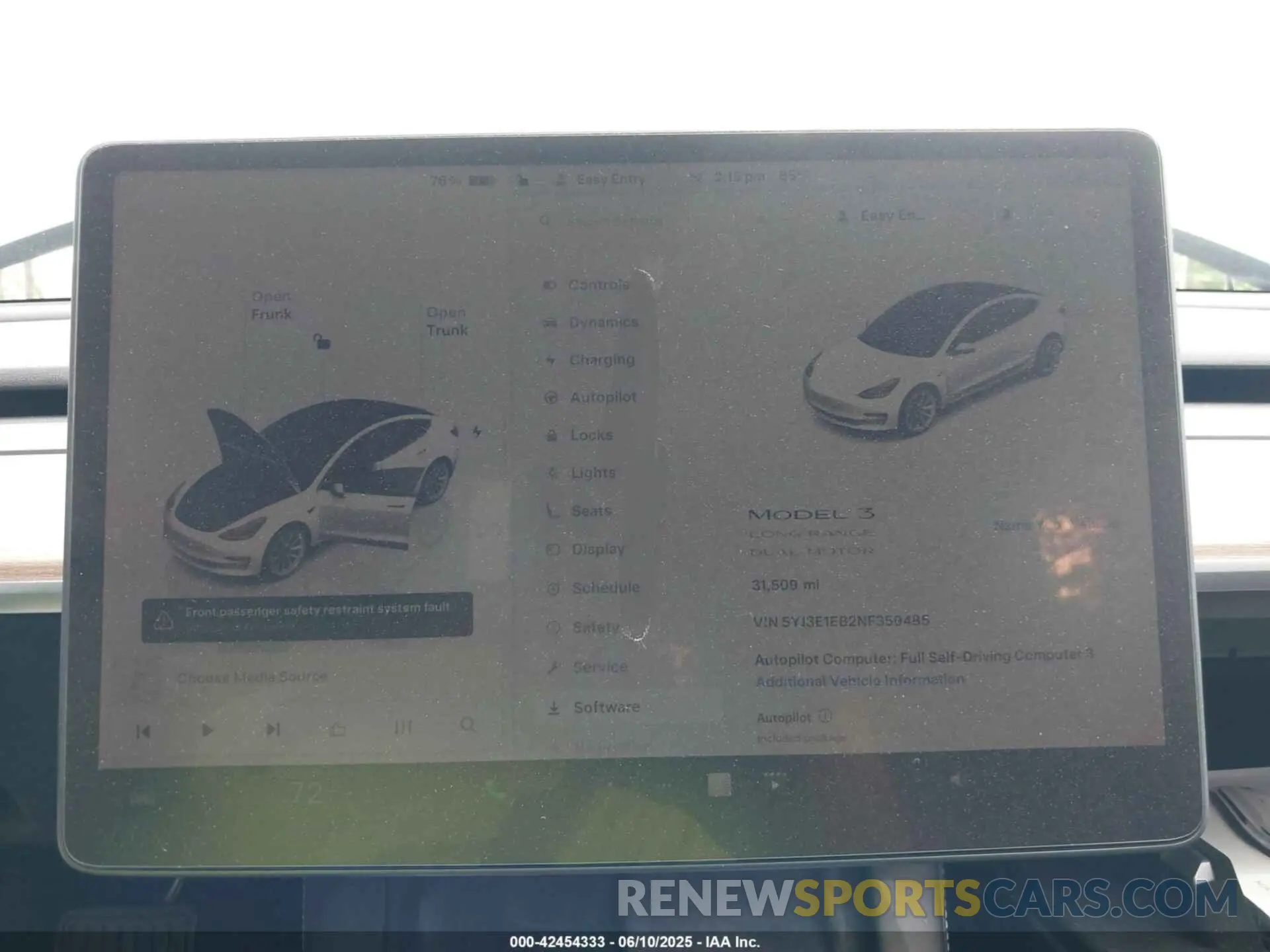 7 Photograph of a damaged car 5YJ3E1EB2NF359485 TESLA MODEL 3 2022