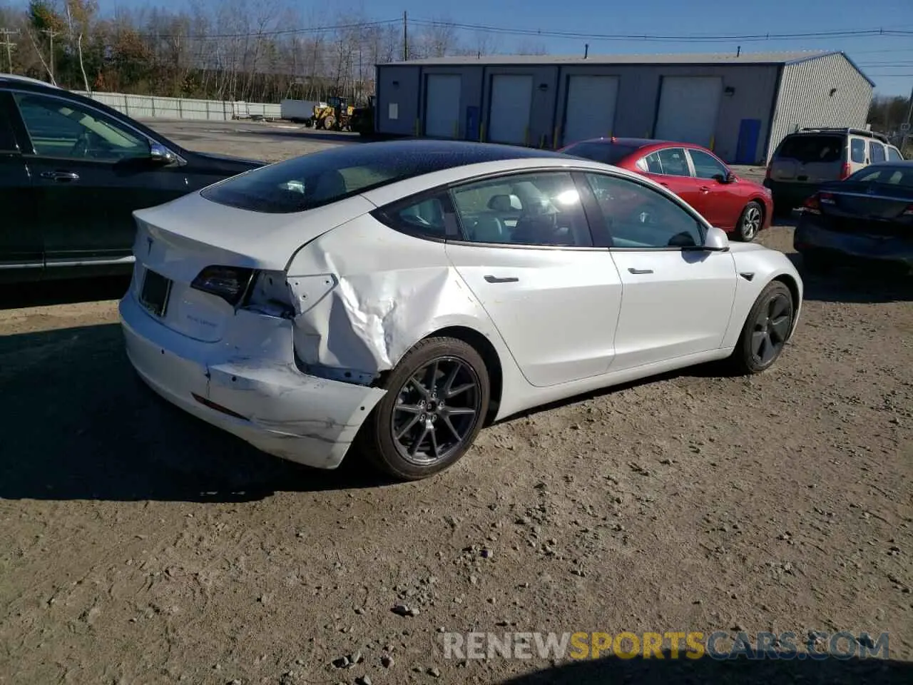 3 Photograph of a damaged car 5YJ3E1EB3NF102612 TESLA MODEL 3 2022