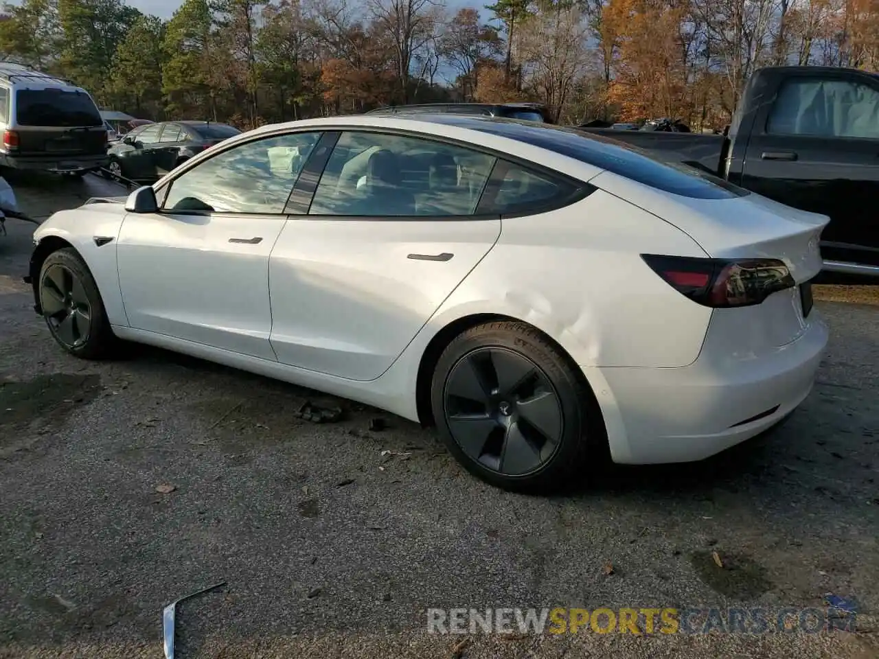 2 Photograph of a damaged car 5YJ3E1EB3NF103419 TESLA MODEL 3 2022