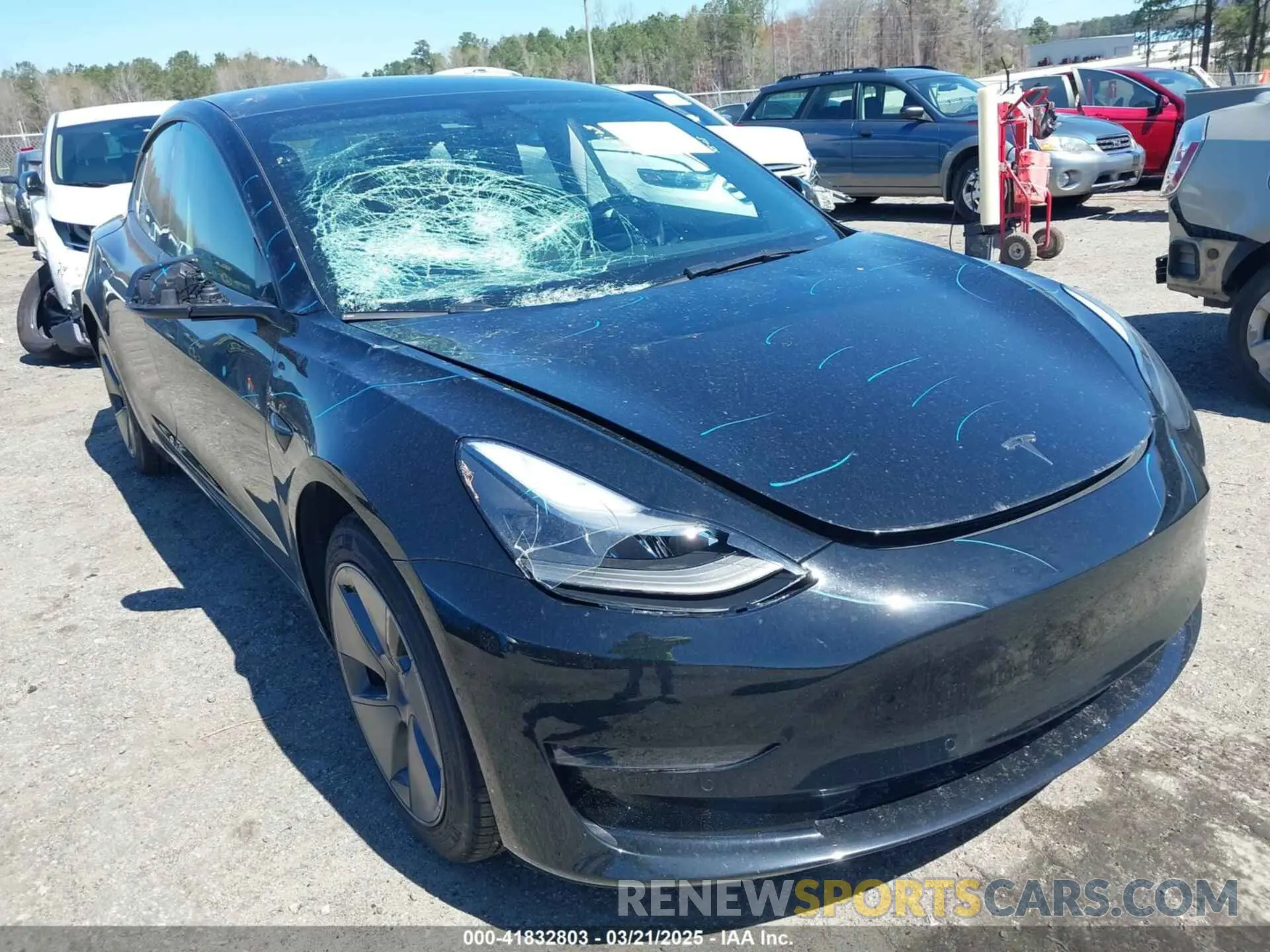 6 Photograph of a damaged car 5YJ3E1EB3NF104313 TESLA MODEL 3 2022