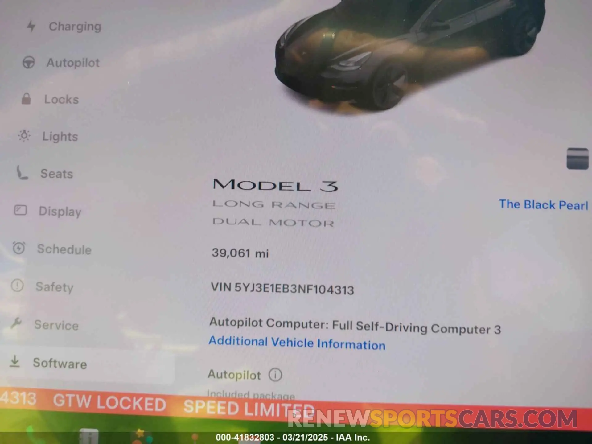 7 Photograph of a damaged car 5YJ3E1EB3NF104313 TESLA MODEL 3 2022