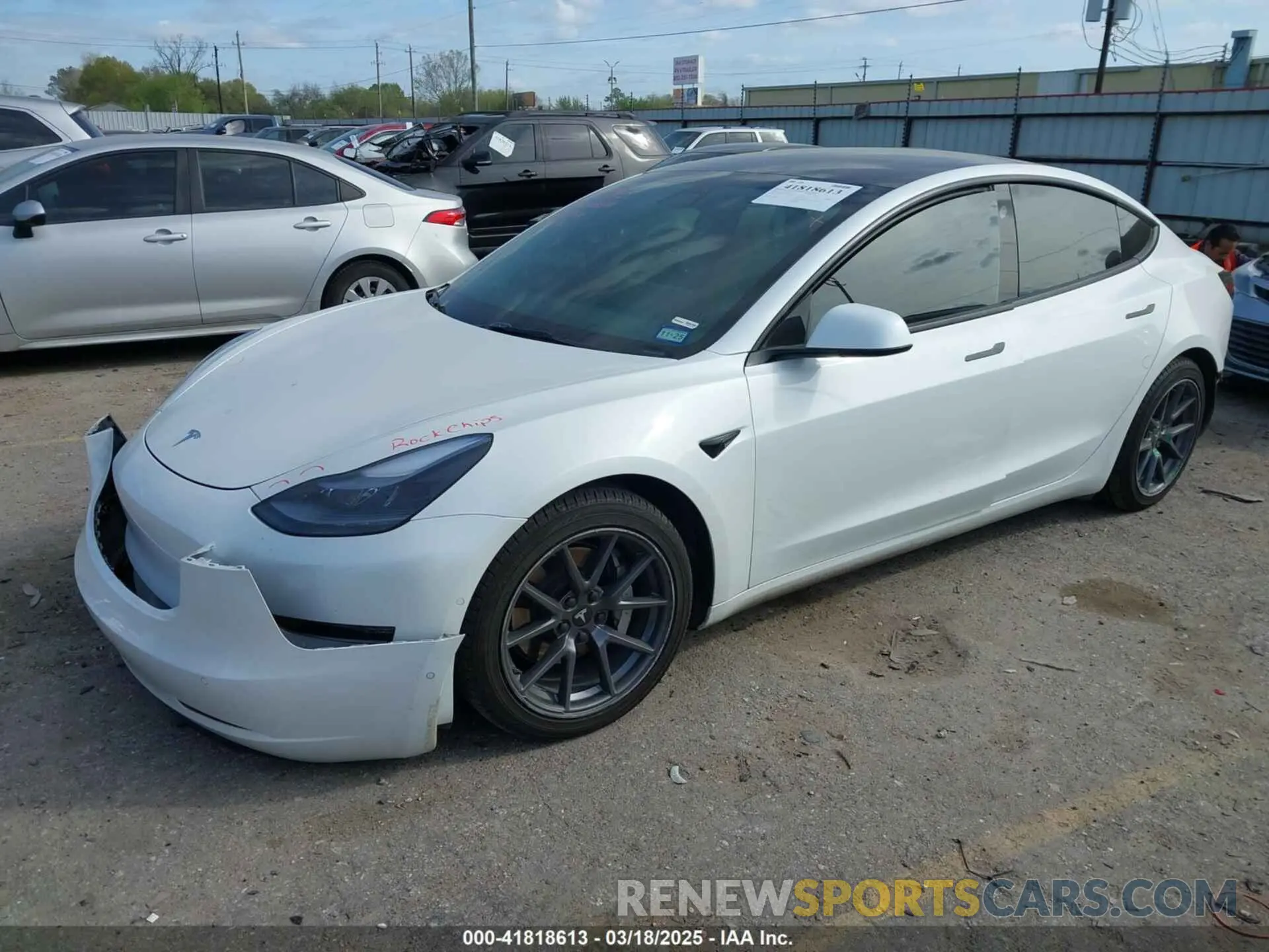 2 Photograph of a damaged car 5YJ3E1EB3NF106448 TESLA MODEL 3 2022
