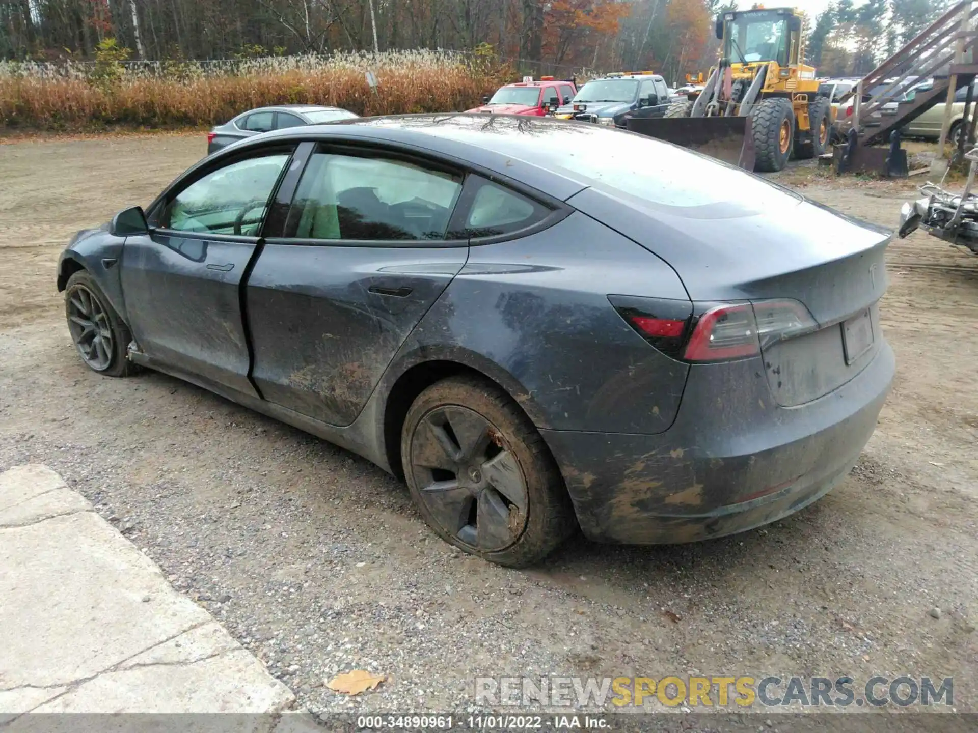 3 Photograph of a damaged car 5YJ3E1EB3NF129146 TESLA MODEL 3 2022