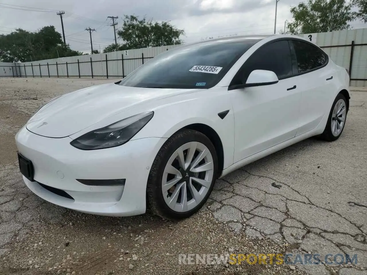 1 Photograph of a damaged car 5YJ3E1EB3NF131334 TESLA MODEL 3 2022