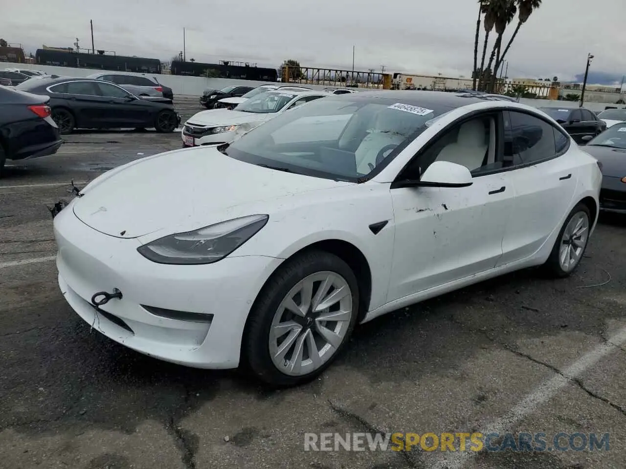 1 Photograph of a damaged car 5YJ3E1EB3NF136551 TESLA MODEL 3 2022