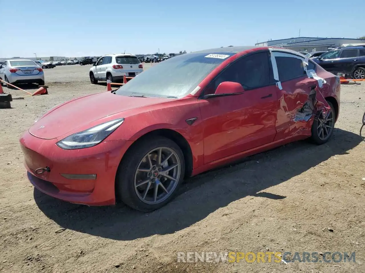 1 Photograph of a damaged car 5YJ3E1EB3NF137893 TESLA MODEL 3 2022