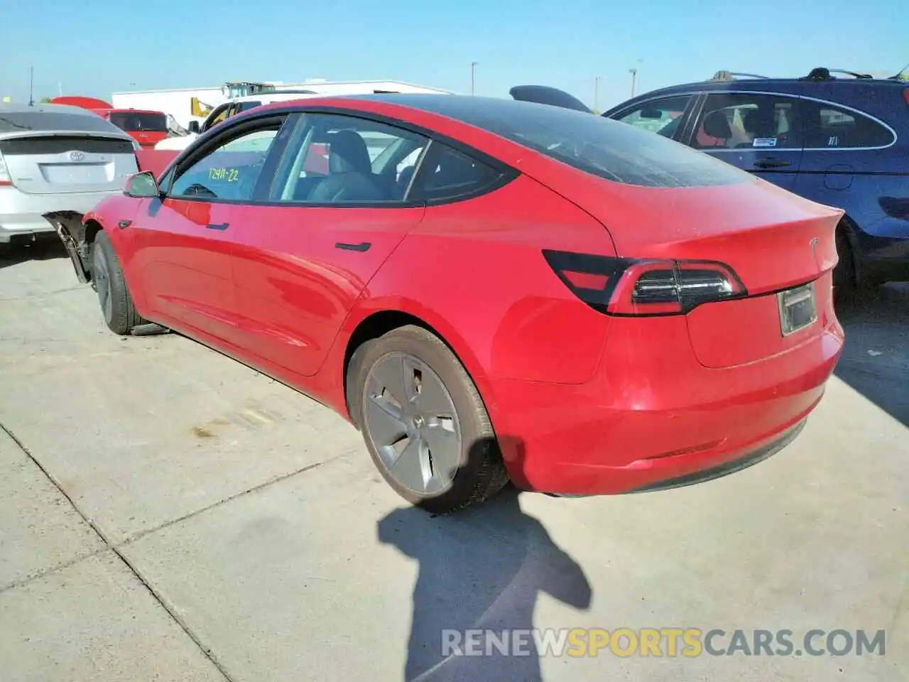 3 Photograph of a damaged car 5YJ3E1EB3NF138333 TESLA MODEL 3 2022