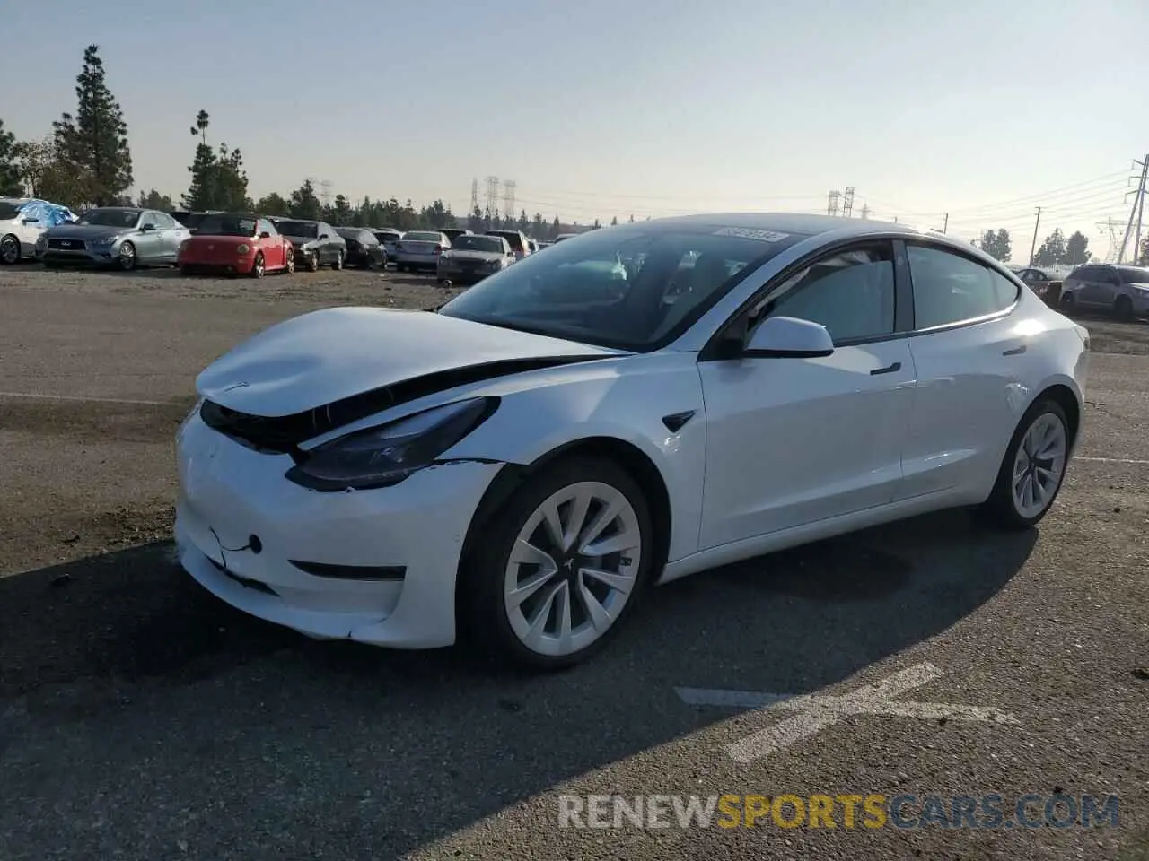 1 Photograph of a damaged car 5YJ3E1EB3NF152684 TESLA MODEL 3 2022
