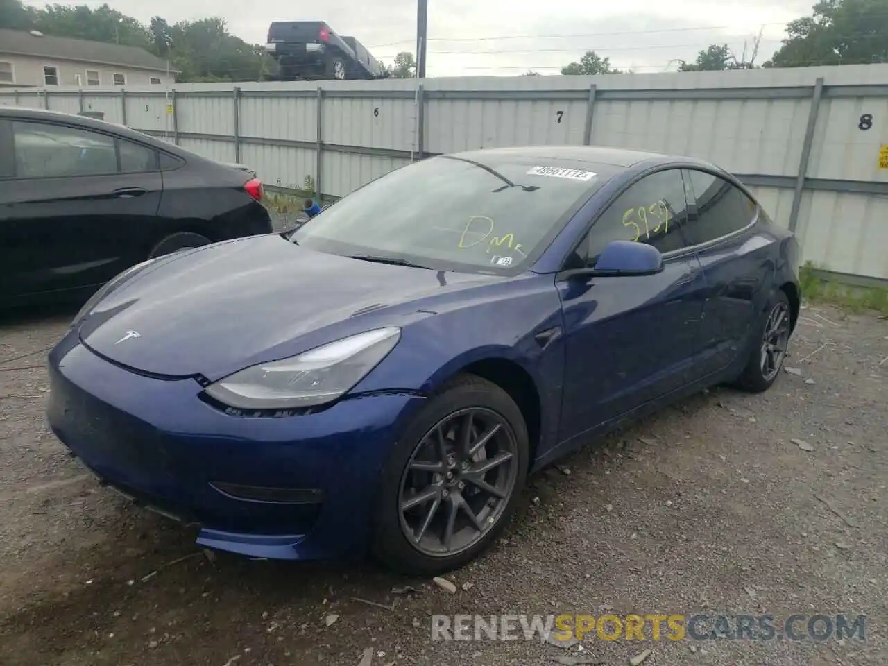 2 Photograph of a damaged car 5YJ3E1EB3NF163717 TESLA MODEL 3 2022