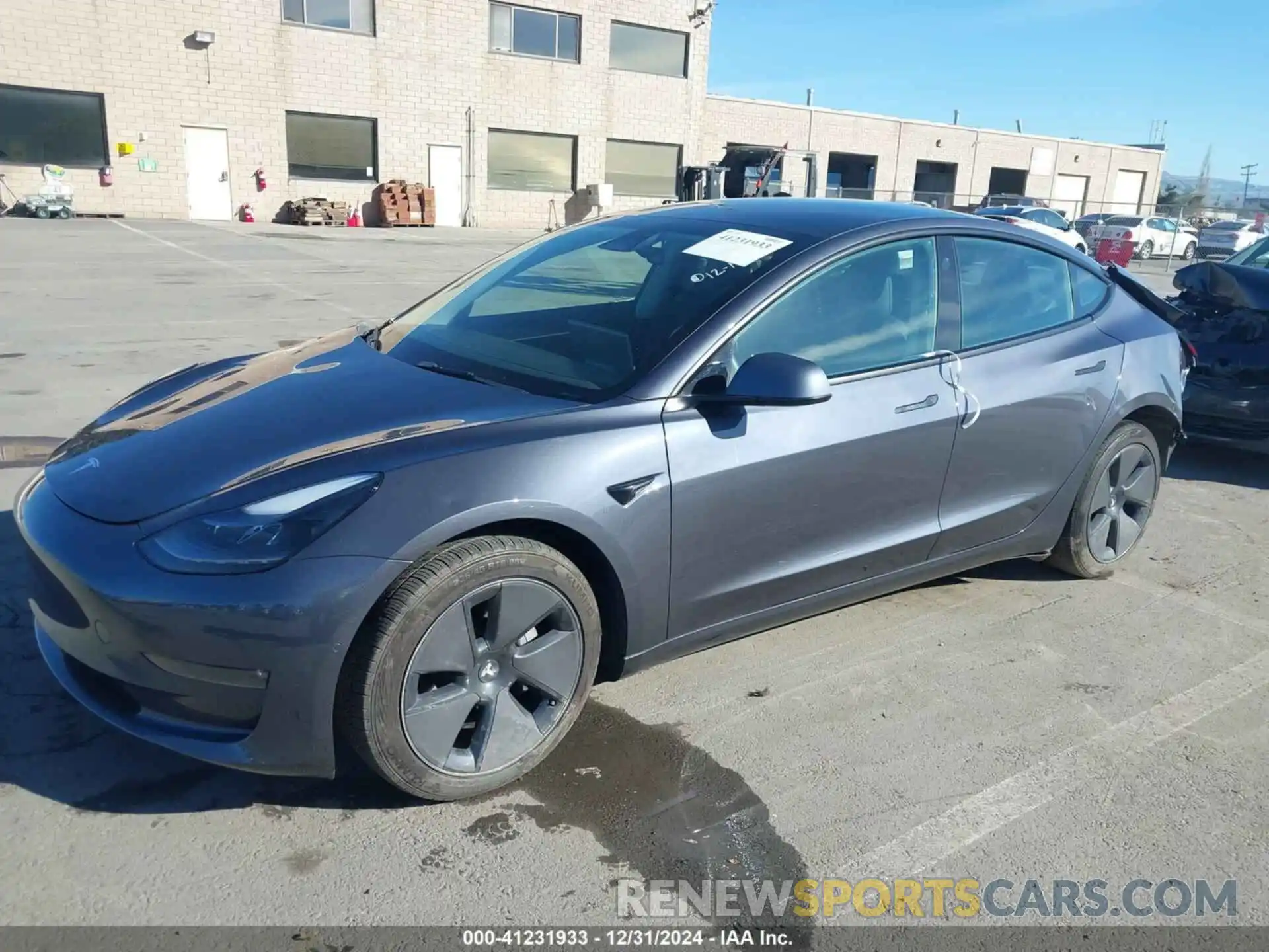 2 Photograph of a damaged car 5YJ3E1EB3NF163989 TESLA MODEL 3 2022