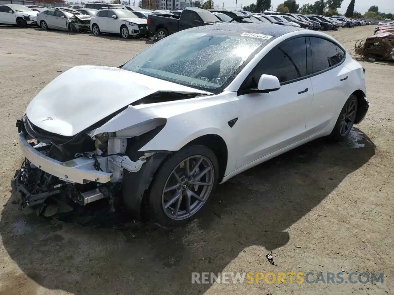 1 Photograph of a damaged car 5YJ3E1EB3NF174314 TESLA MODEL 3 2022