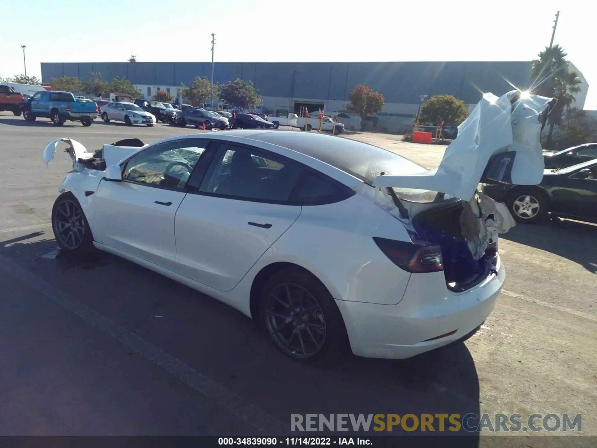 3 Photograph of a damaged car 5YJ3E1EB3NF178279 TESLA MODEL 3 2022