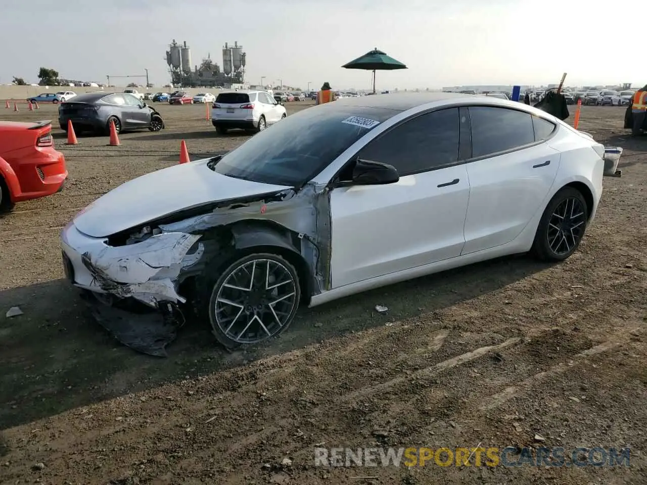 1 Photograph of a damaged car 5YJ3E1EB3NF181909 TESLA MODEL 3 2022