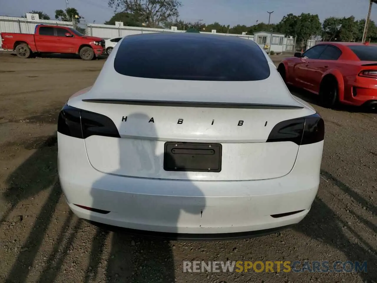 6 Photograph of a damaged car 5YJ3E1EB3NF181909 TESLA MODEL 3 2022