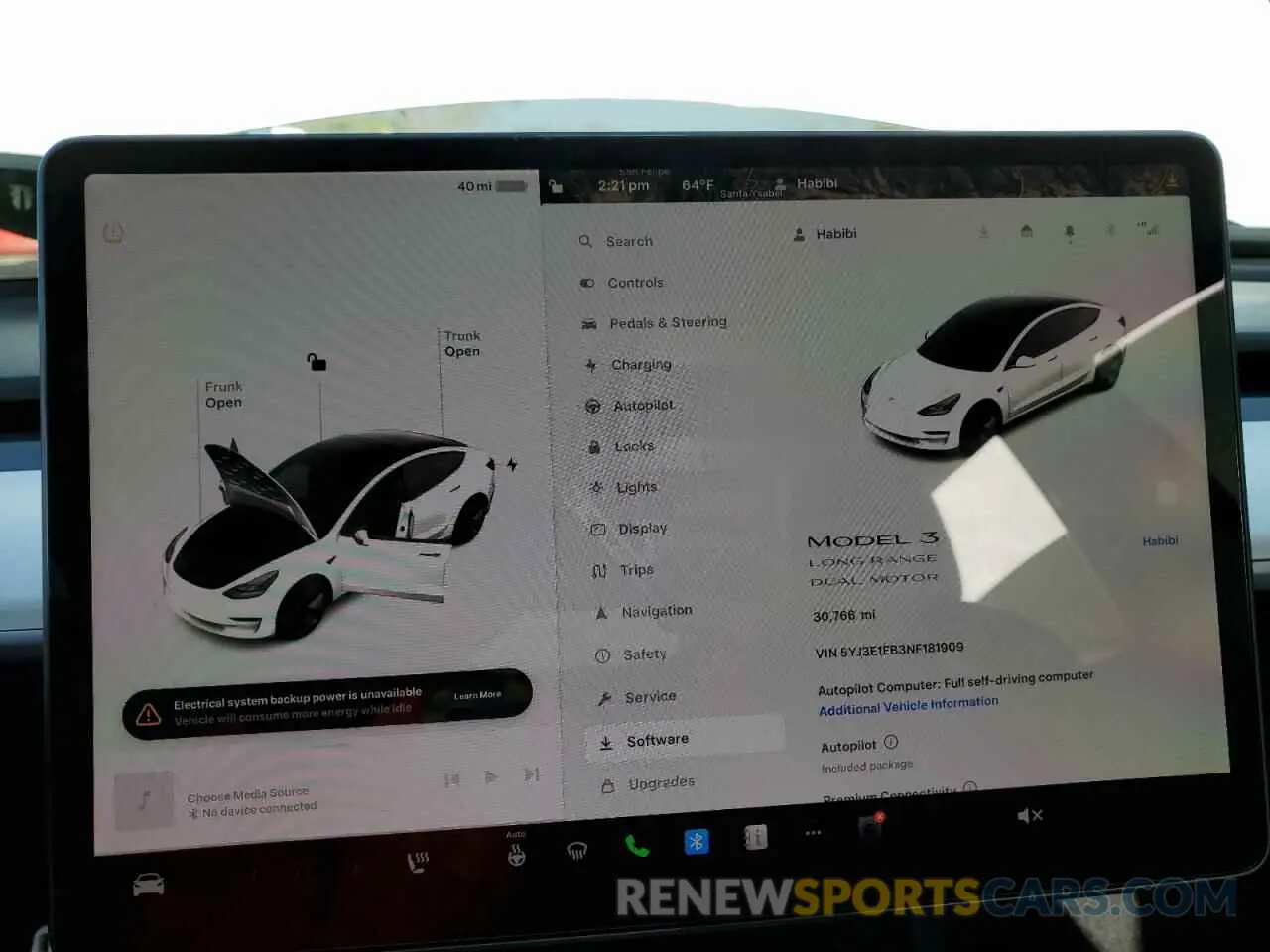 9 Photograph of a damaged car 5YJ3E1EB3NF181909 TESLA MODEL 3 2022