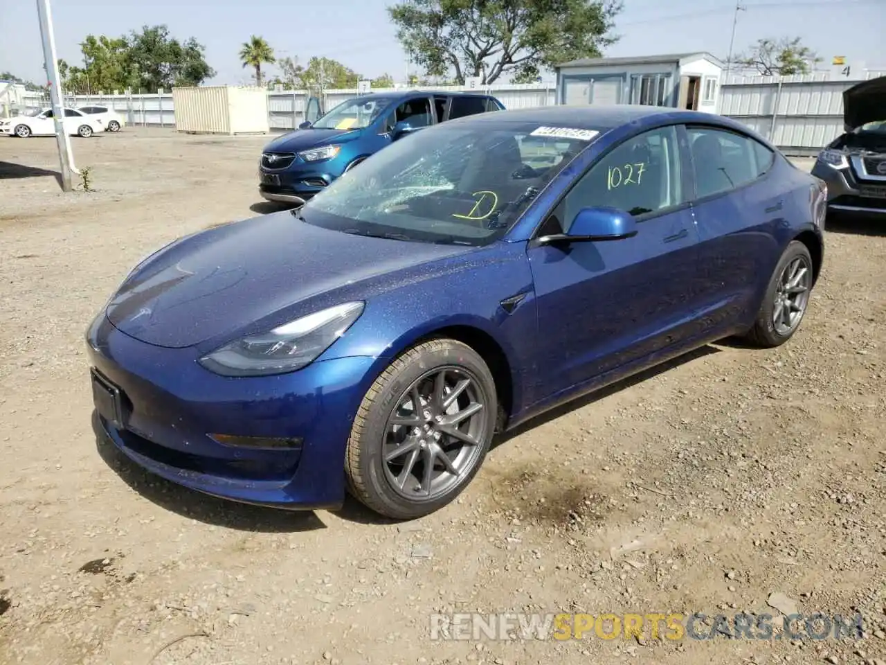 2 Photograph of a damaged car 5YJ3E1EB3NF189069 TESLA MODEL 3 2022