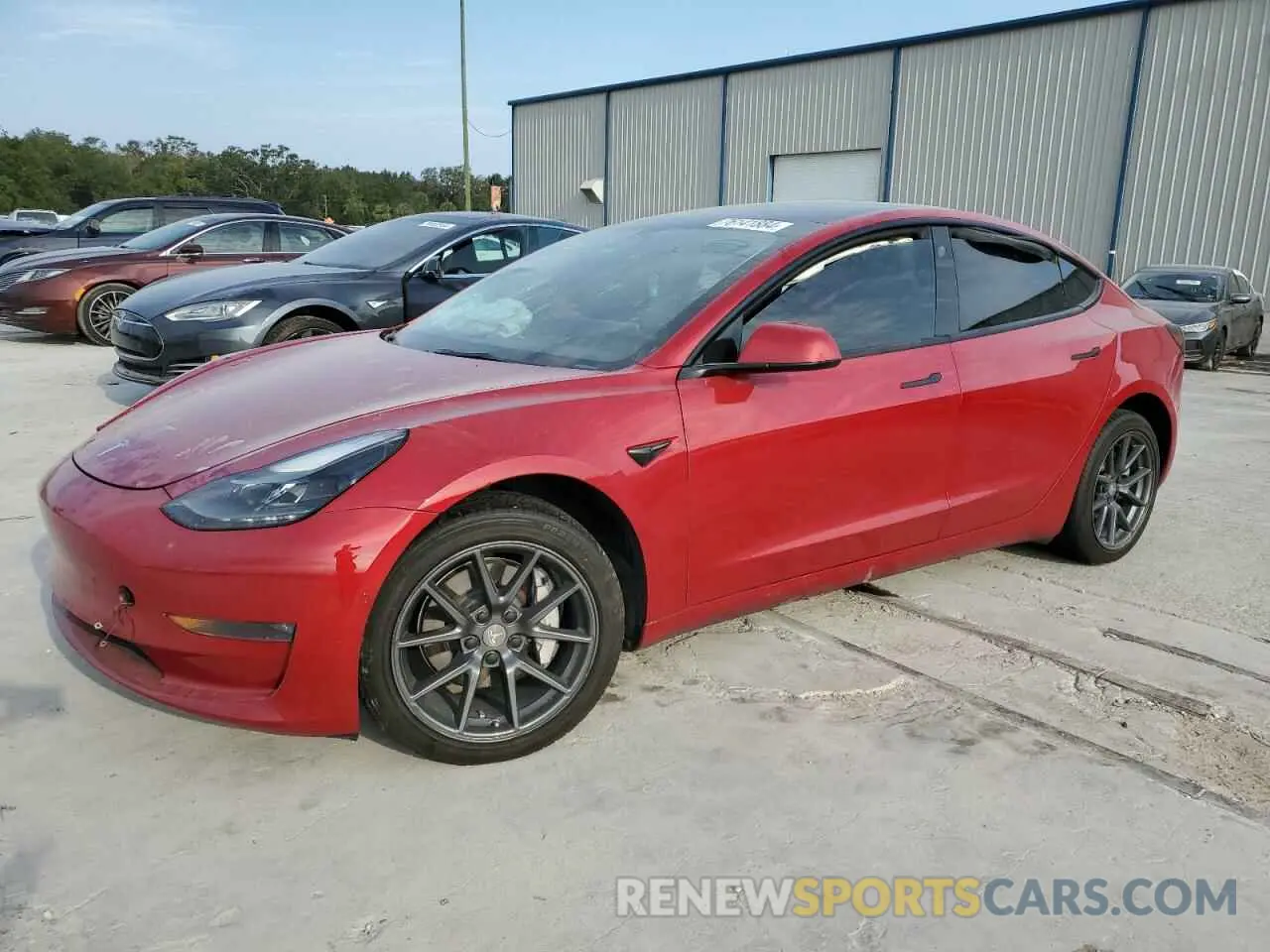 1 Photograph of a damaged car 5YJ3E1EB3NF189752 TESLA MODEL 3 2022