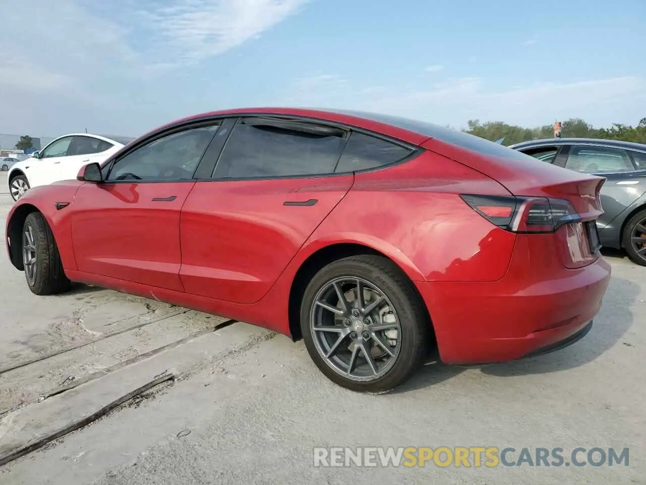 2 Photograph of a damaged car 5YJ3E1EB3NF189752 TESLA MODEL 3 2022