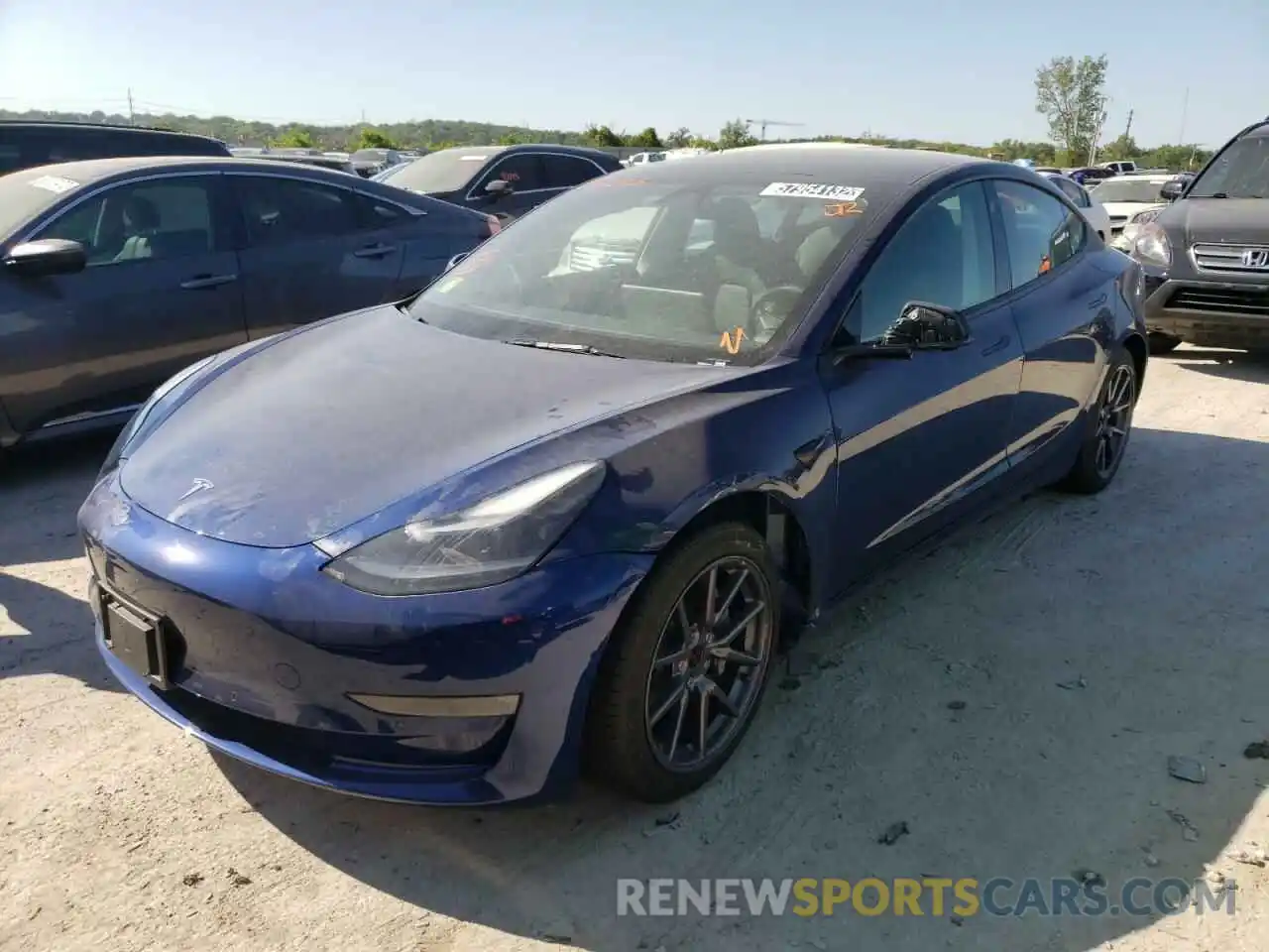 2 Photograph of a damaged car 5YJ3E1EB3NF190903 TESLA MODEL 3 2022