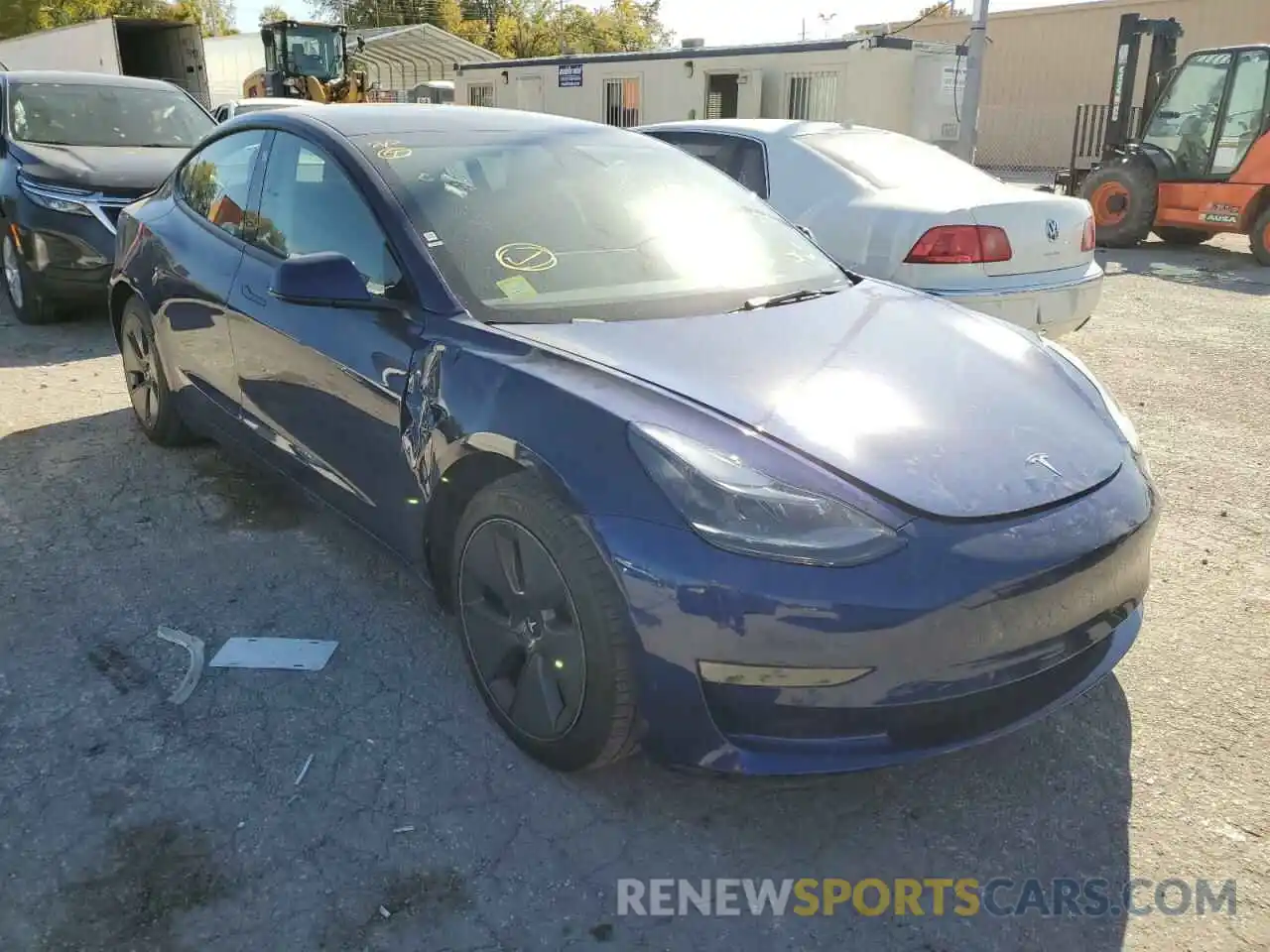 1 Photograph of a damaged car 5YJ3E1EB3NF191548 TESLA MODEL 3 2022