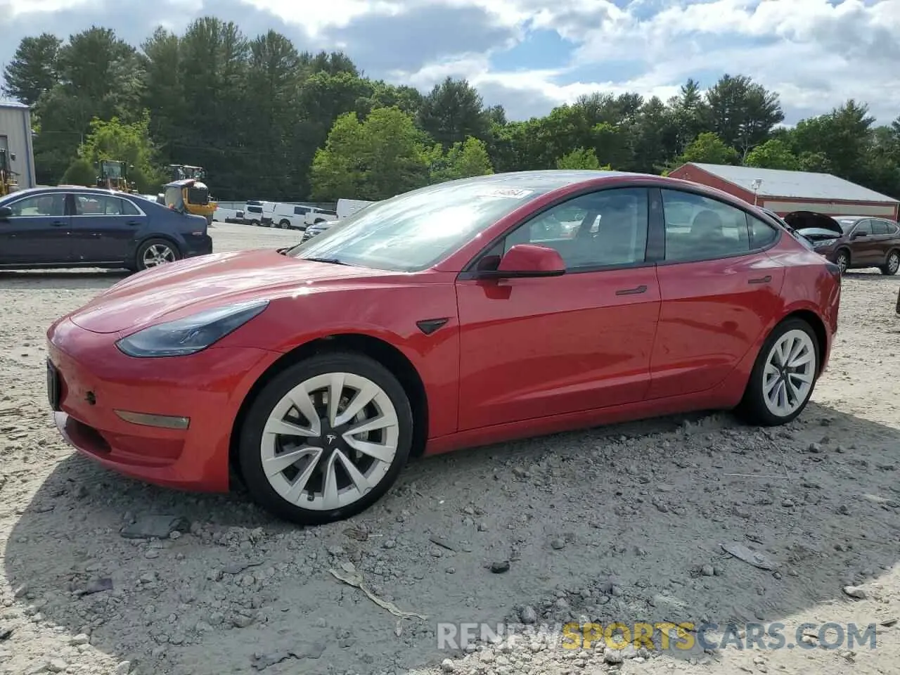 1 Photograph of a damaged car 5YJ3E1EB3NF204296 TESLA MODEL 3 2022