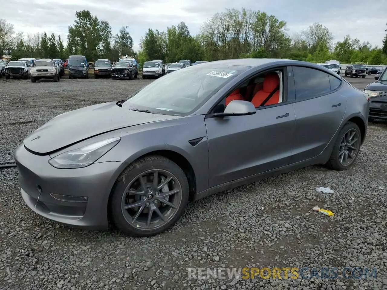 1 Photograph of a damaged car 5YJ3E1EB3NF221891 TESLA MODEL 3 2022