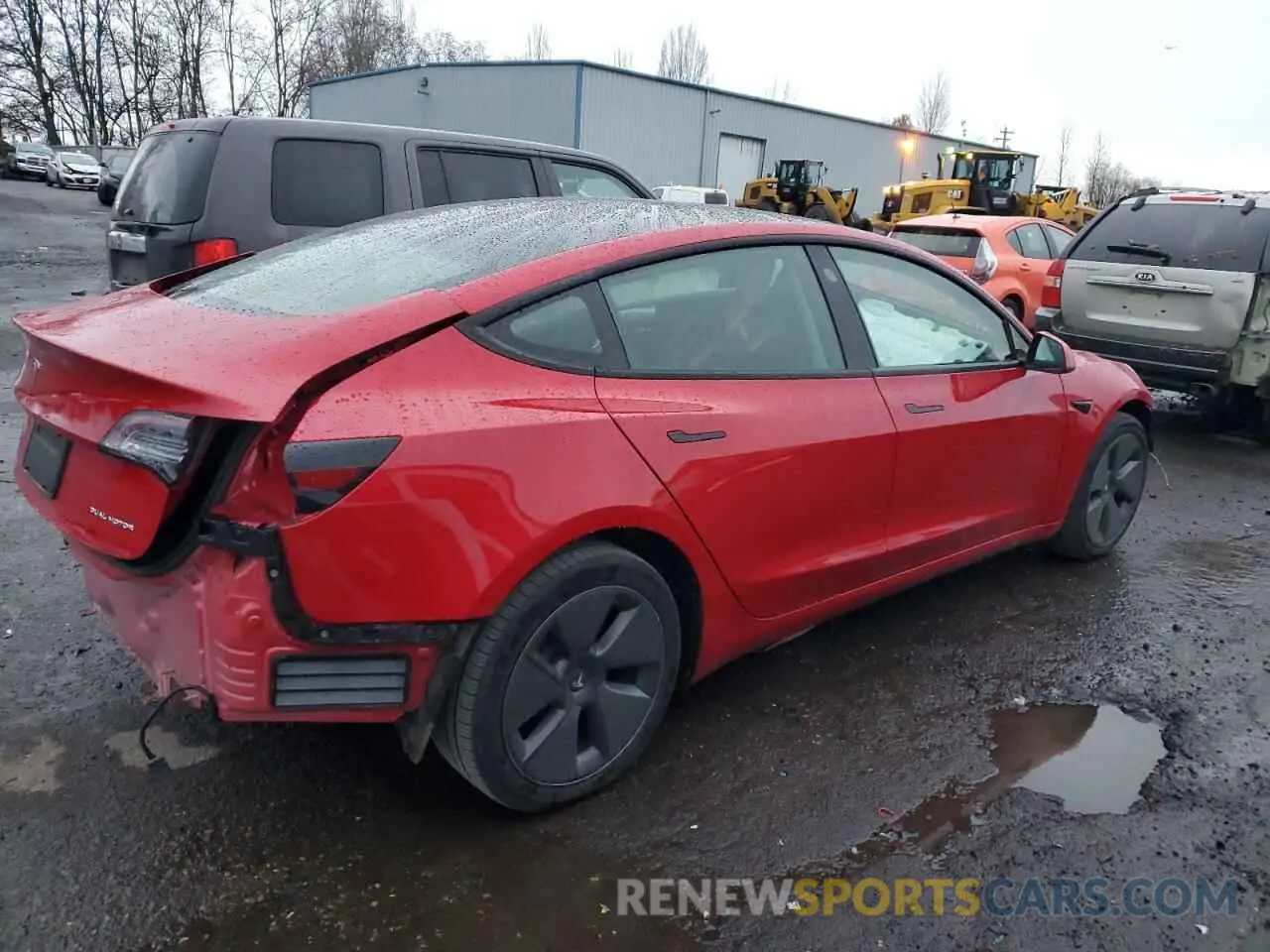 3 Photograph of a damaged car 5YJ3E1EB3NF238058 TESLA MODEL 3 2022