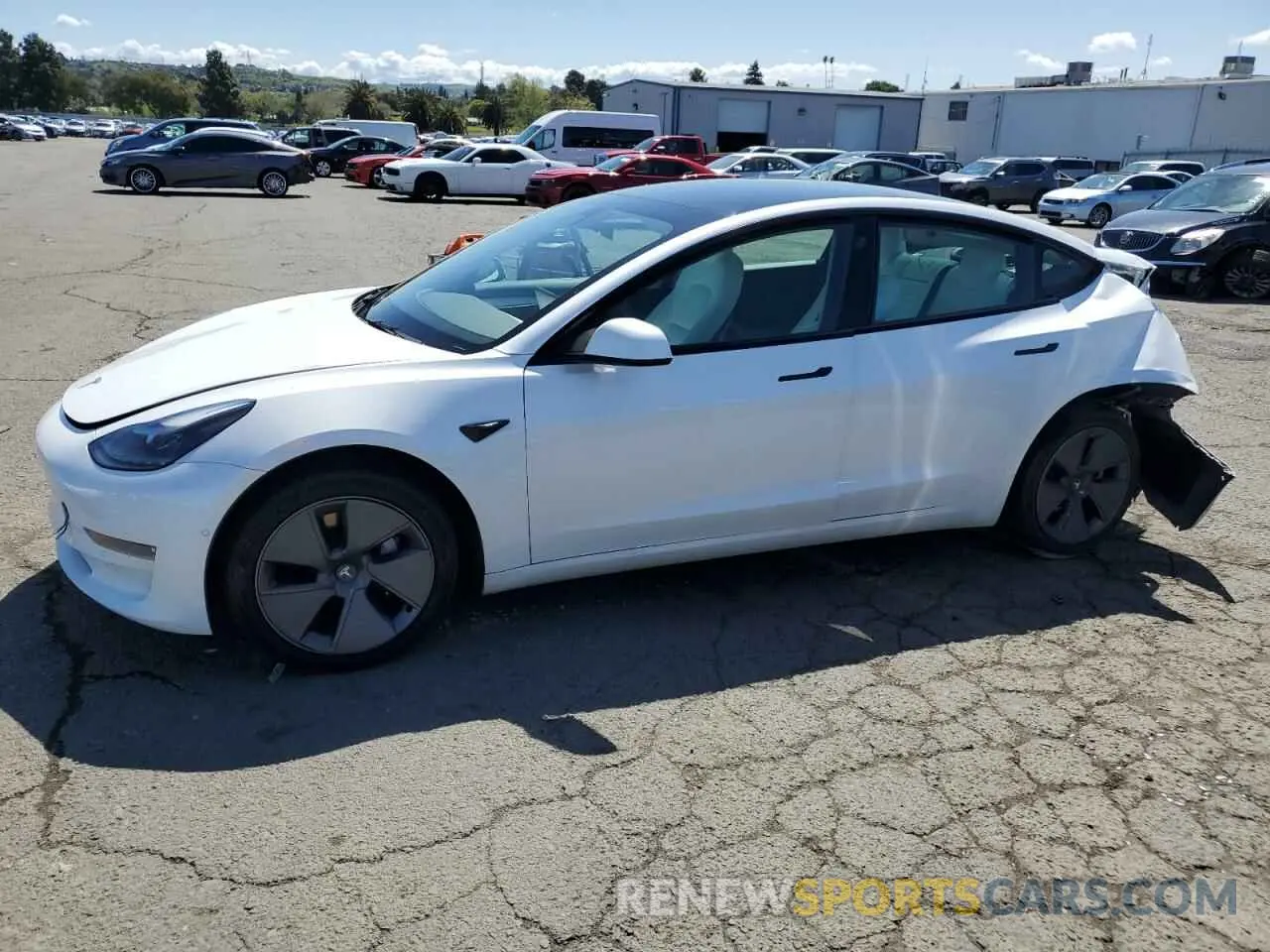 1 Photograph of a damaged car 5YJ3E1EB3NF249738 TESLA MODEL 3 2022