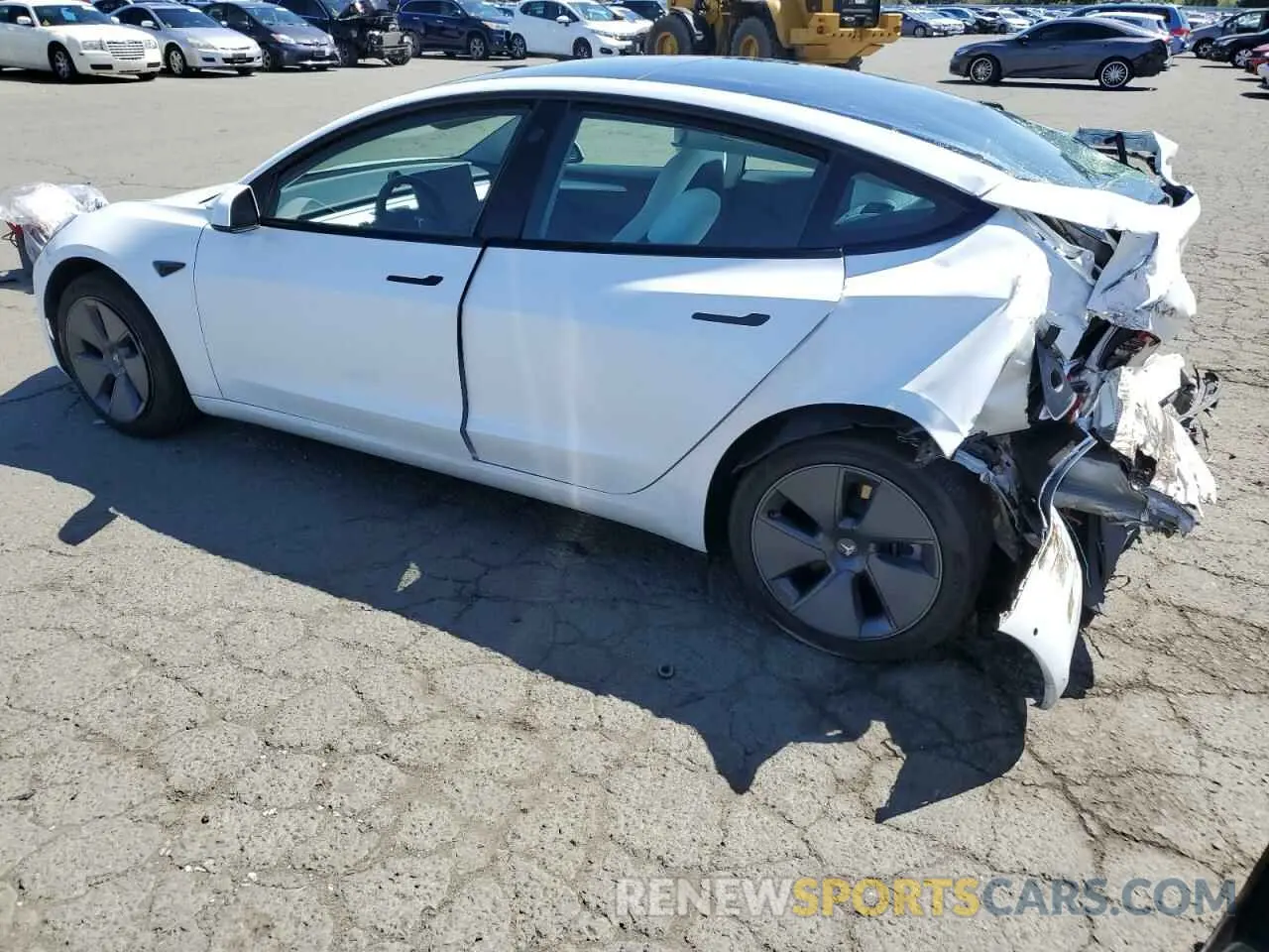2 Photograph of a damaged car 5YJ3E1EB3NF249738 TESLA MODEL 3 2022