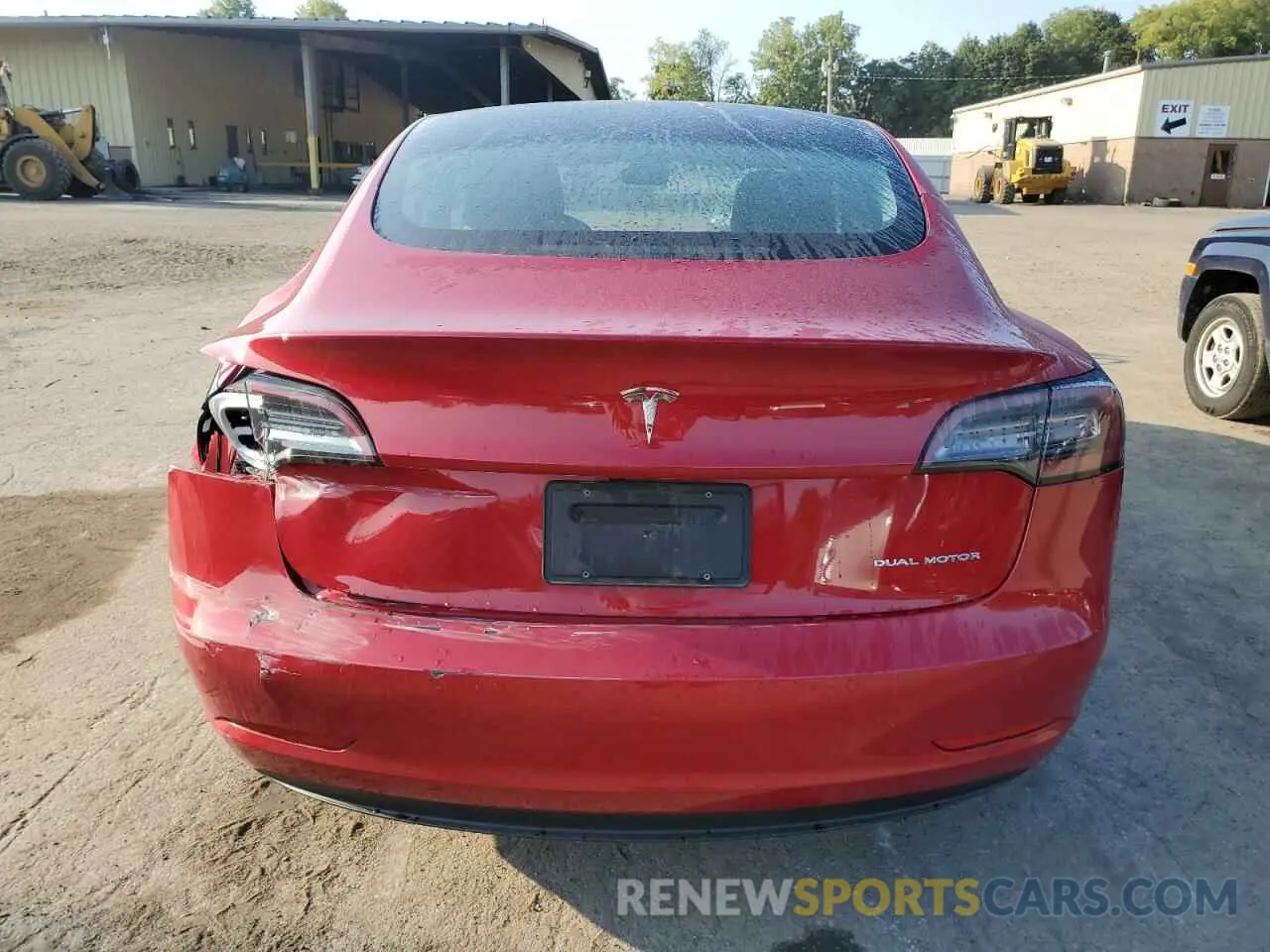 6 Photograph of a damaged car 5YJ3E1EB3NF255412 TESLA MODEL 3 2022