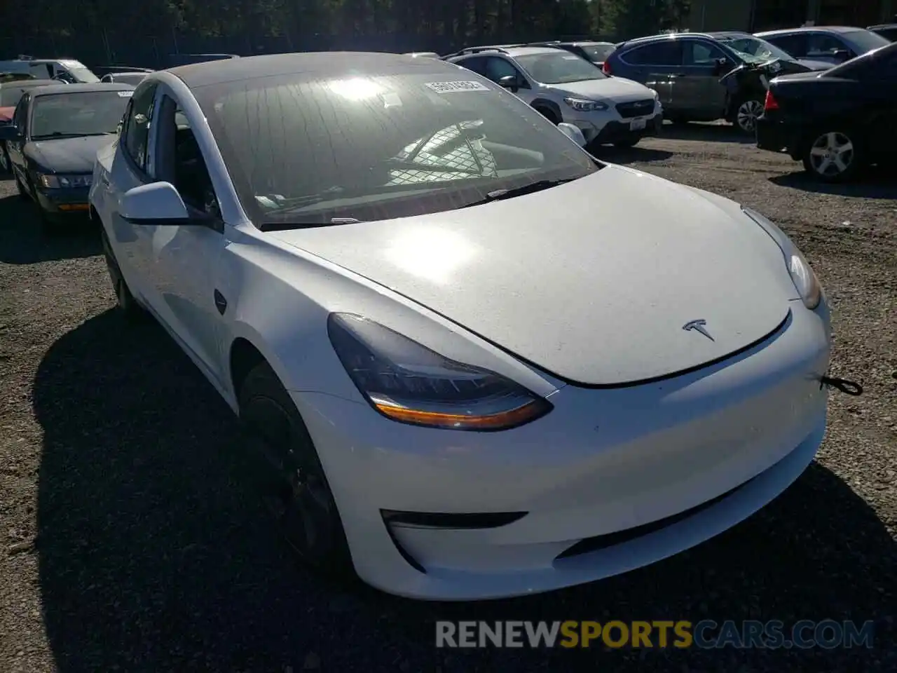 1 Photograph of a damaged car 5YJ3E1EB3NF260156 TESLA MODEL 3 2022