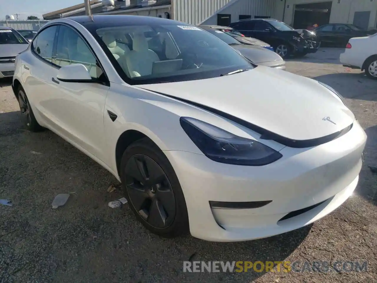 1 Photograph of a damaged car 5YJ3E1EB3NF271206 TESLA MODEL 3 2022