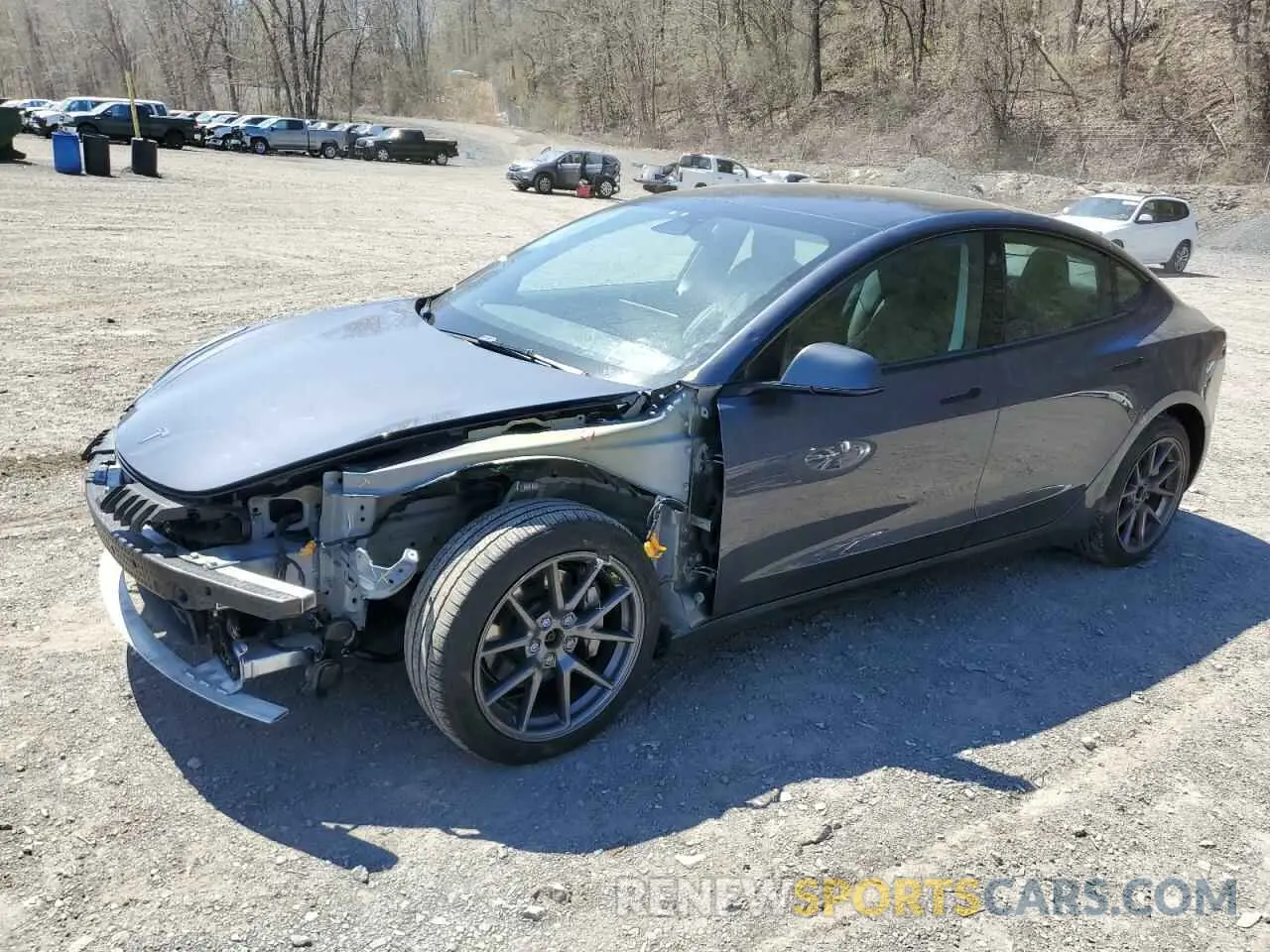 1 Photograph of a damaged car 5YJ3E1EB3NF275319 TESLA MODEL 3 2022
