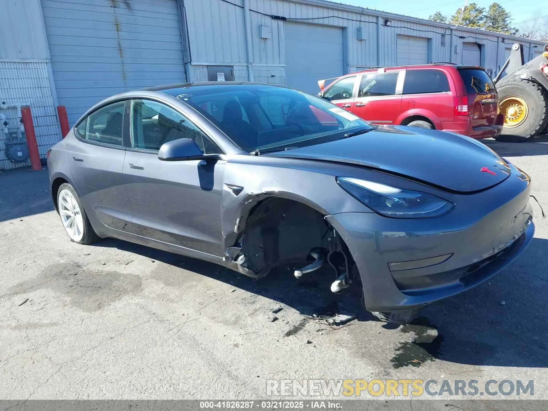 1 Photograph of a damaged car 5YJ3E1EB3NF290550 TESLA MODEL 3 2022