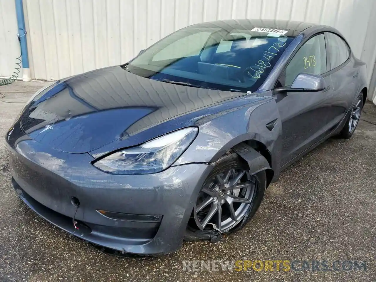 1 Photograph of a damaged car 5YJ3E1EB3NF291147 TESLA MODEL 3 2022