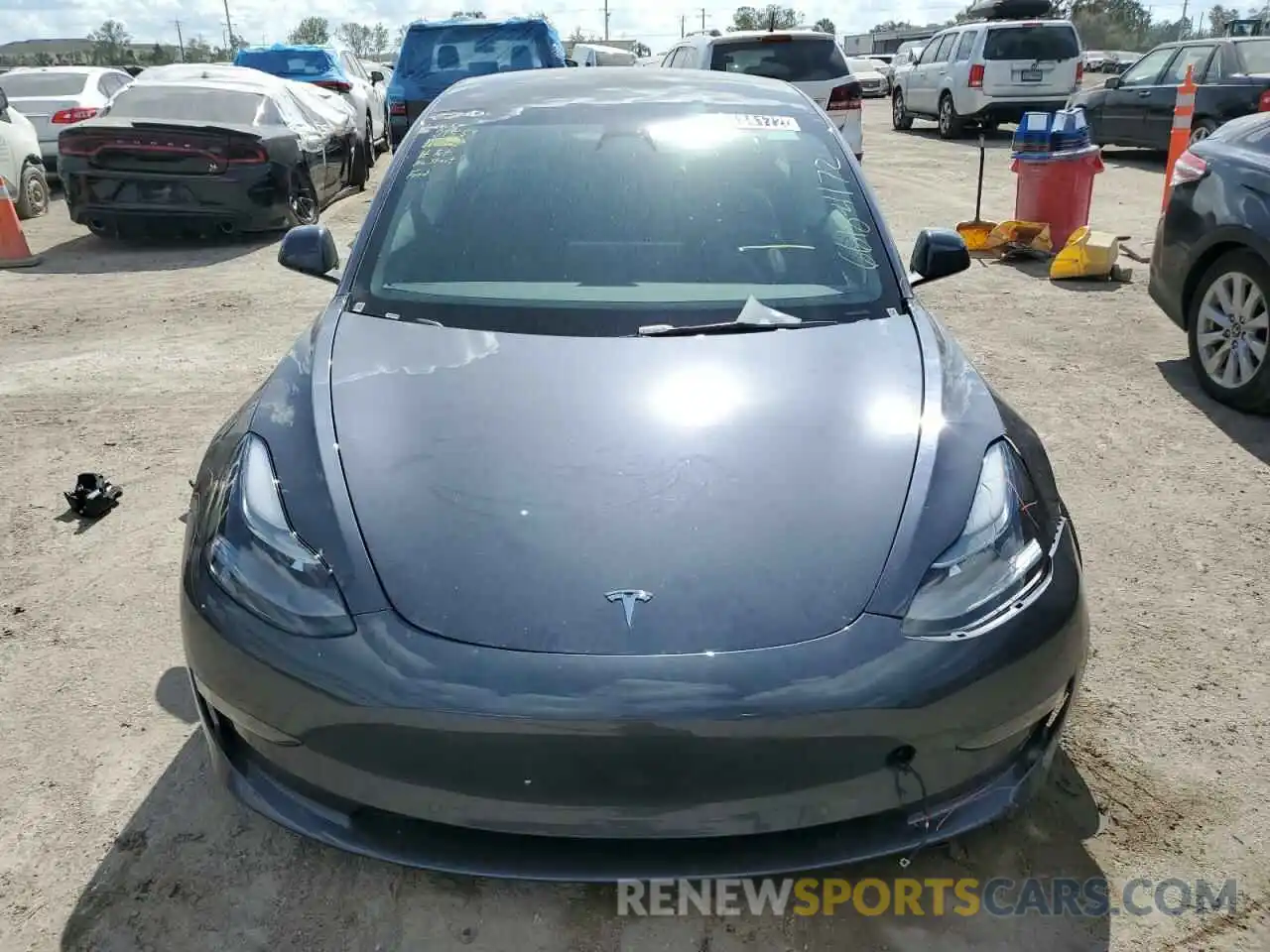 5 Photograph of a damaged car 5YJ3E1EB3NF291147 TESLA MODEL 3 2022