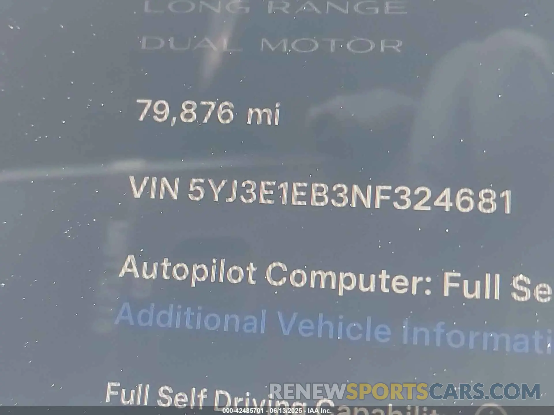 14 Photograph of a damaged car 5YJ3E1EB3NF324681 TESLA MODEL 3 2022