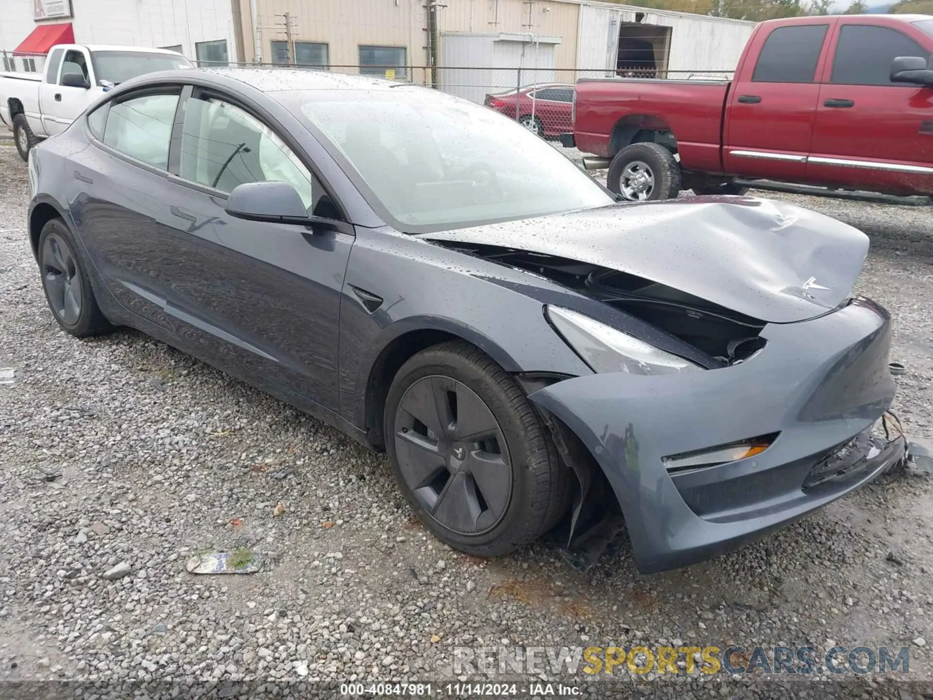 1 Photograph of a damaged car 5YJ3E1EB3NF352741 TESLA MODEL 3 2022