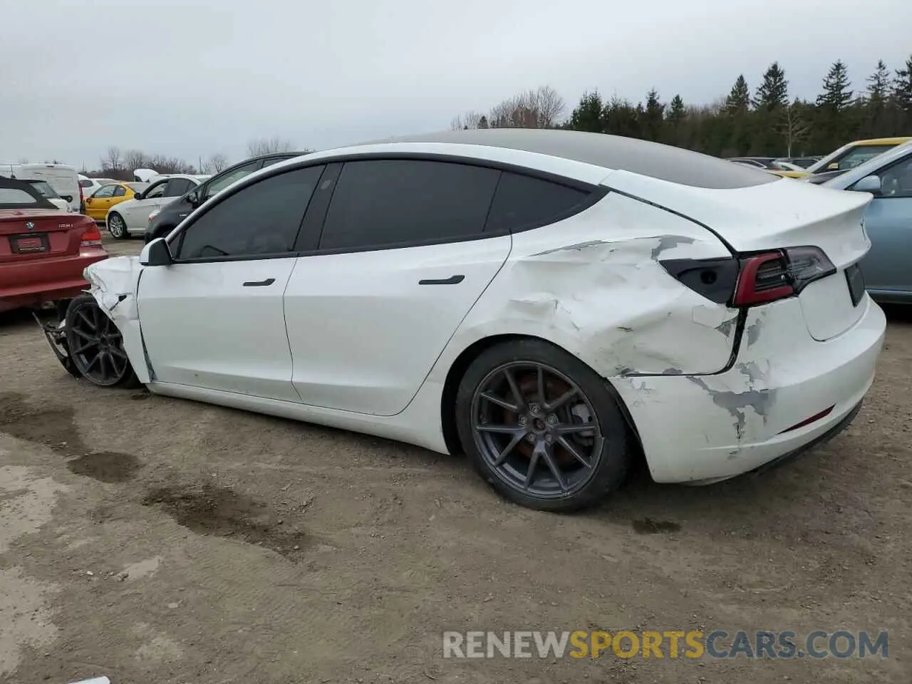 2 Photograph of a damaged car 5YJ3E1EB3NF353131 TESLA MODEL 3 2022