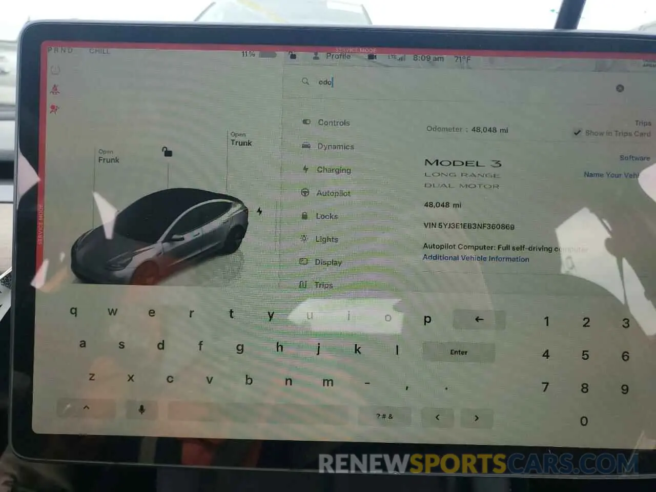 9 Photograph of a damaged car 5YJ3E1EB3NF360869 TESLA MODEL 3 2022