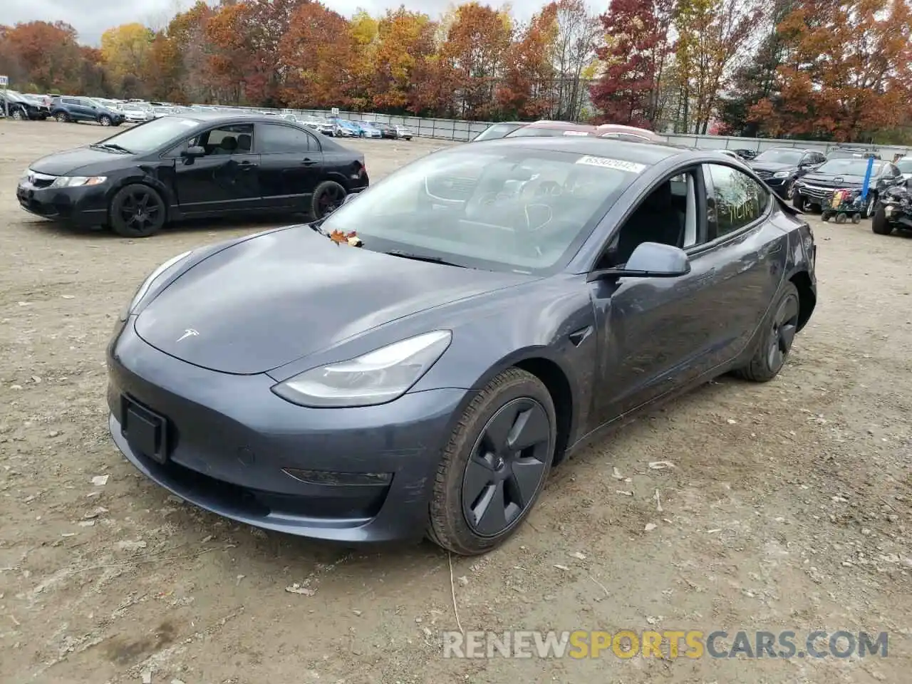 2 Photograph of a damaged car 5YJ3E1EB4NF106734 TESLA MODEL 3 2022