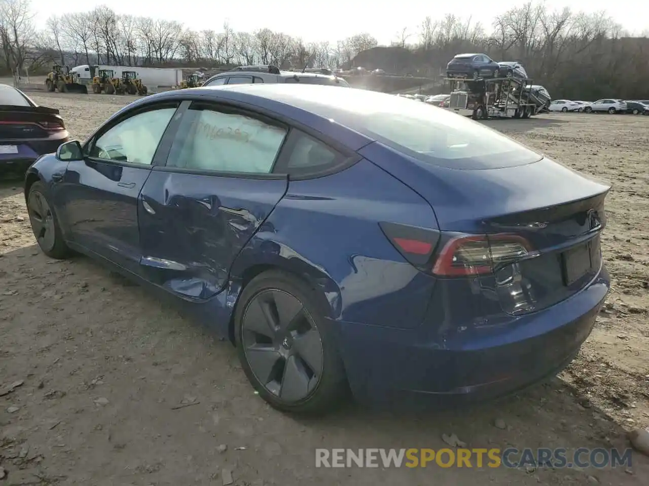 2 Photograph of a damaged car 5YJ3E1EB4NF110587 TESLA MODEL 3 2022