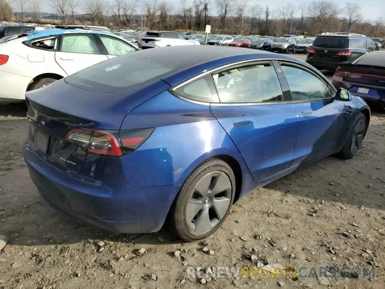 3 Photograph of a damaged car 5YJ3E1EB4NF110587 TESLA MODEL 3 2022