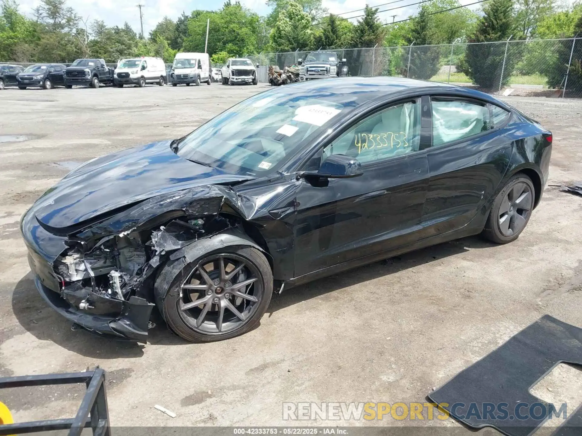 2 Photograph of a damaged car 5YJ3E1EB4NF120875 TESLA MODEL 3 2022